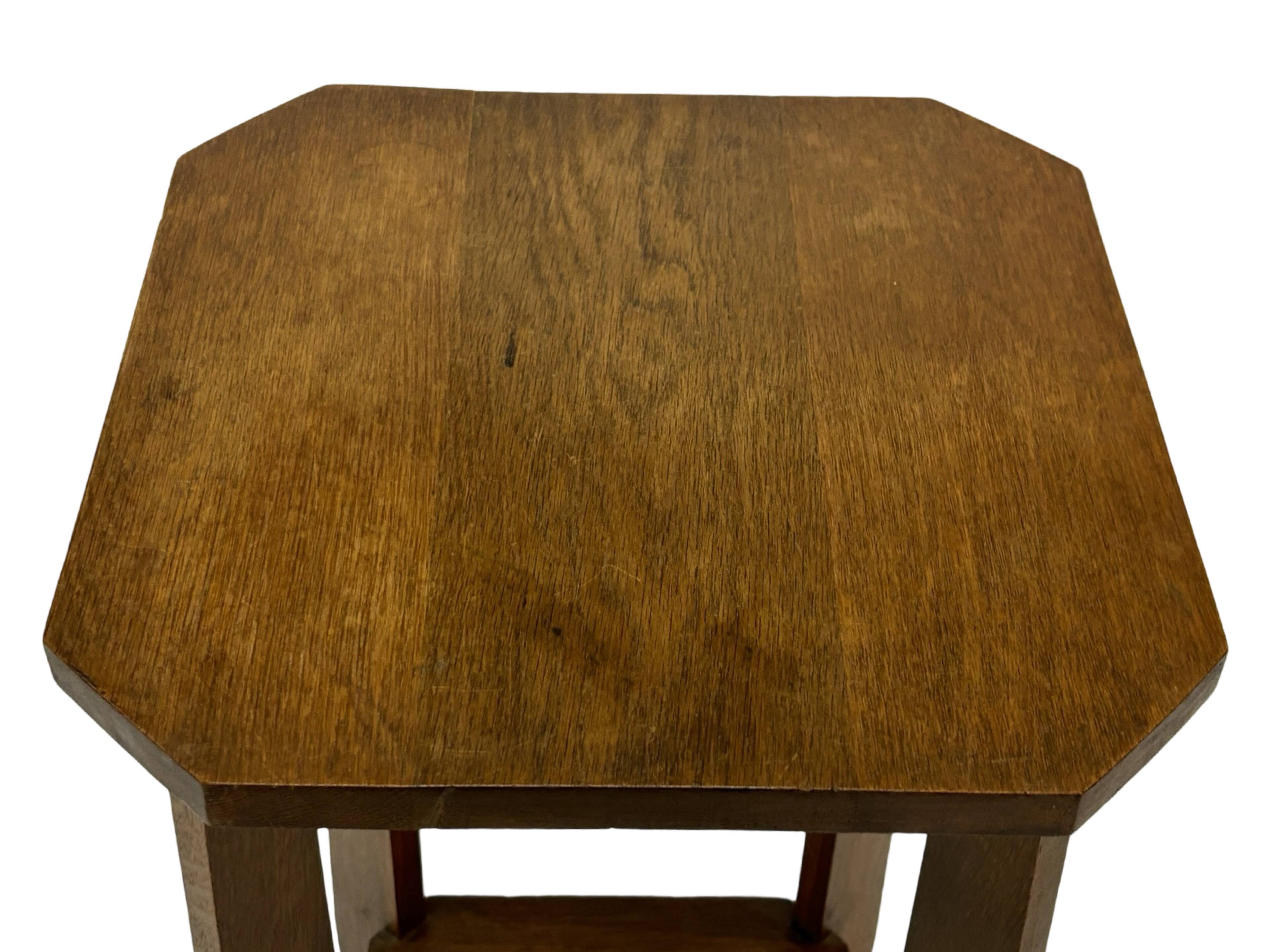Art Deco plant table side table Oak 1950s