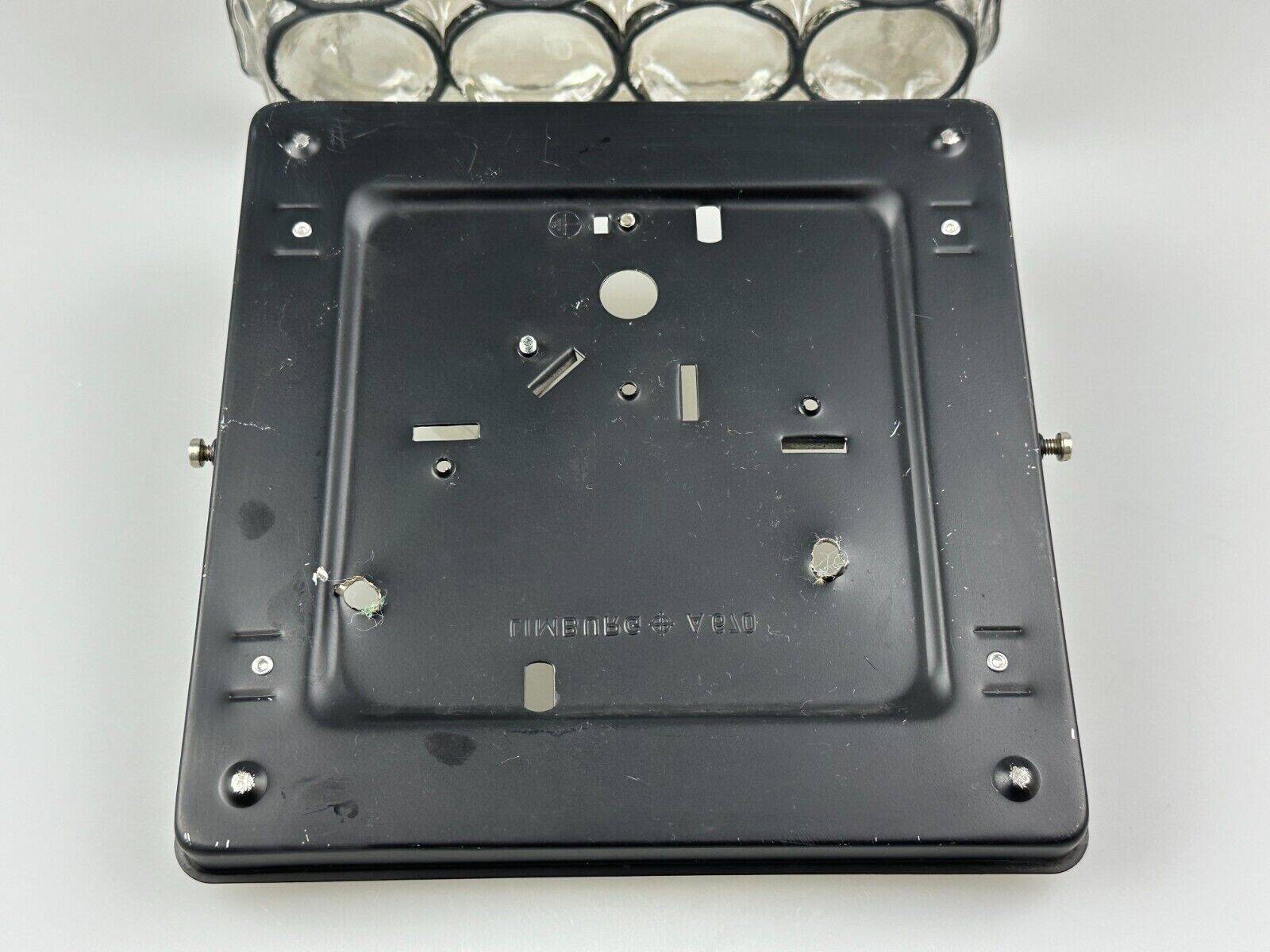 60s 70s ceiling lamp Glashütte Limburg Germany Plafoniere glass & metal