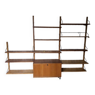 Modular wall-mounted library (Storage / System) in Scandinavian style, 1960s