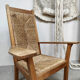 Vintage Worpsweder high back rush wicker armchair Willi Ohler
