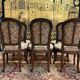 Suite de 6 chaises de style Louis XV en chêne