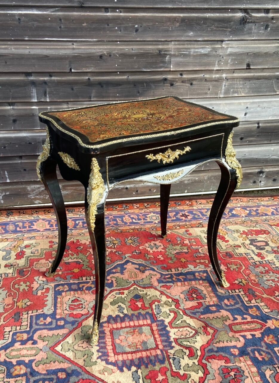 Little Writing Table En Marquetry Boulle From Napoleon III era