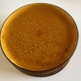 Set of 8 Dieulefit glazed earth plates workshop Mourre Milon 1970