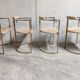 Vintage brass dining room set by Belgochrom, 1970s