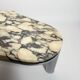 Table basse vintage chrome et marbre