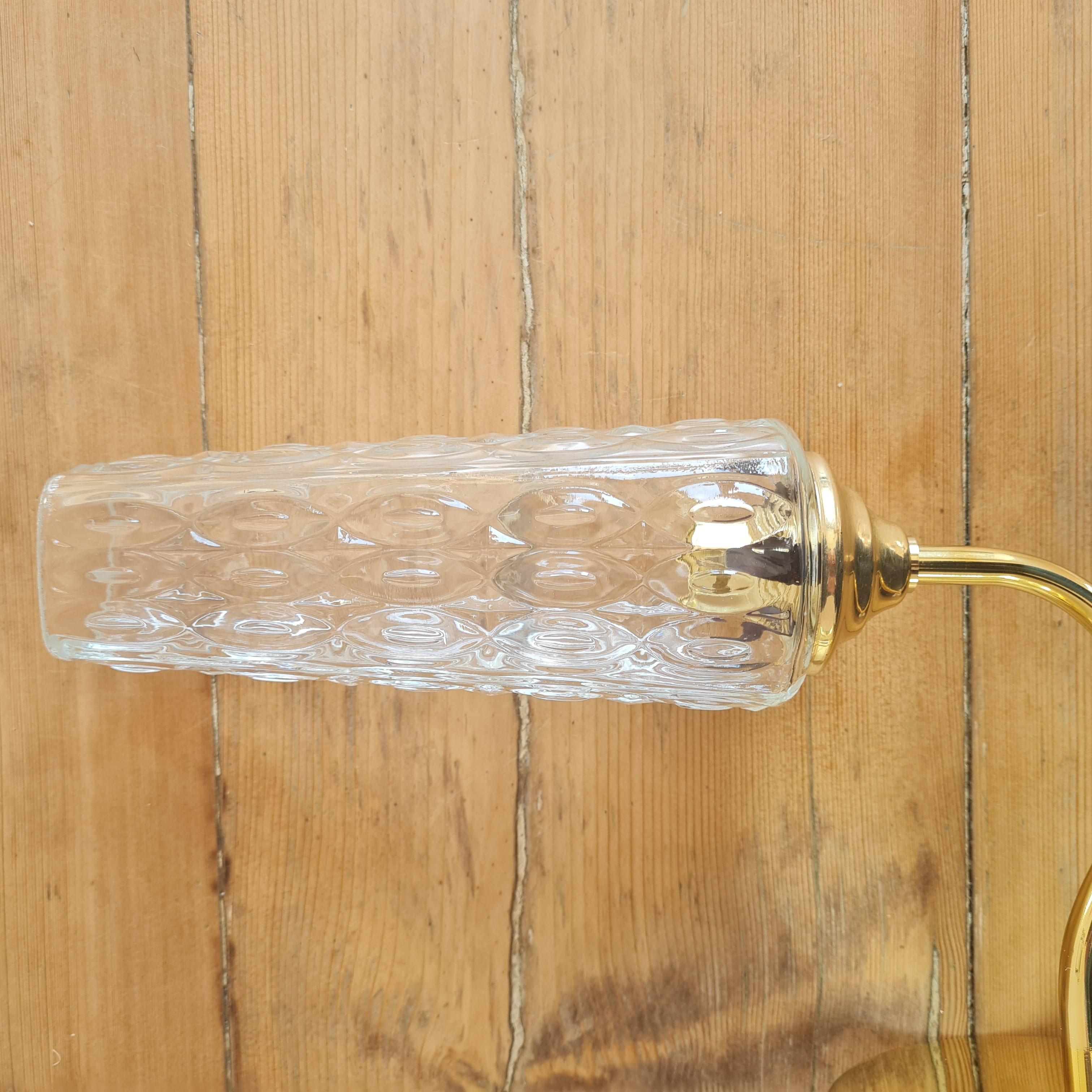 Vintage globe wall light in chiseled glass