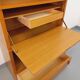 Vintage oak wood secretary bookcase storage furniture