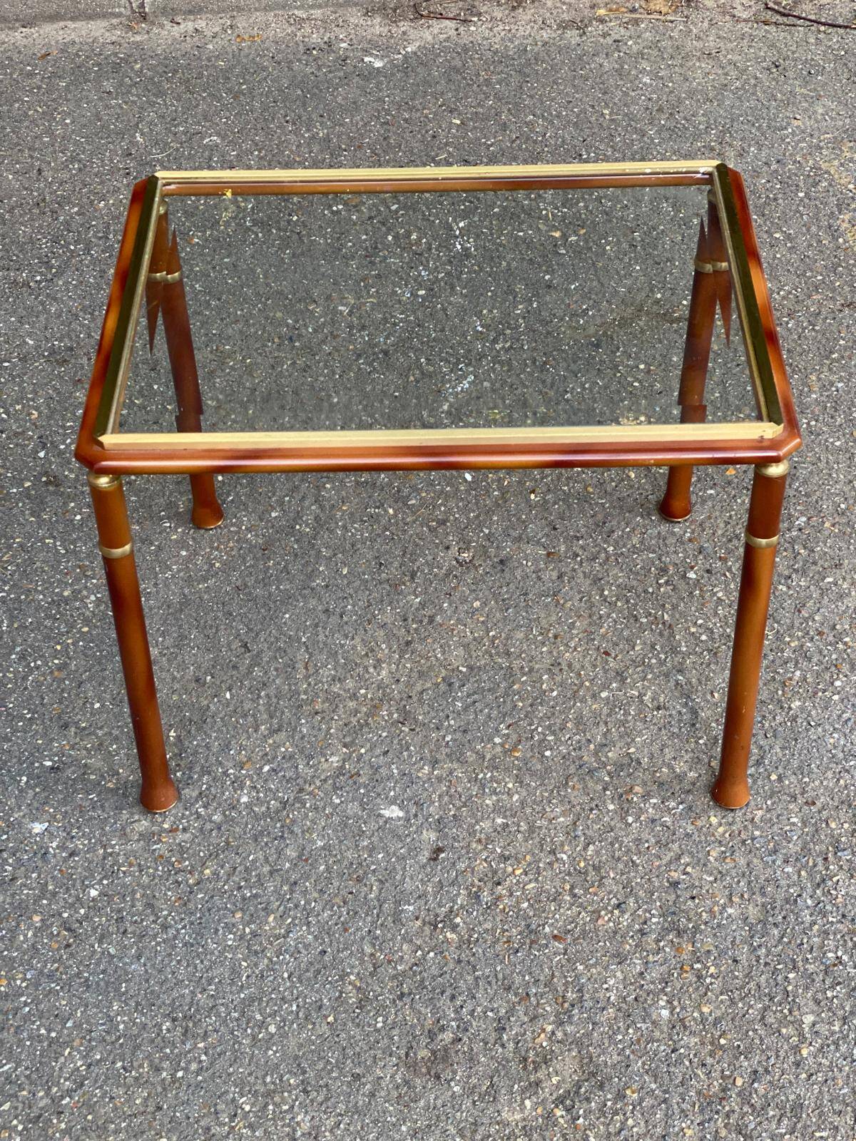 Scandinavian Art Deco style golden elm coffee table, 1960s