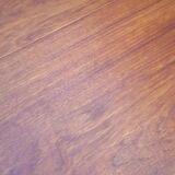 Vintage dining table console desk in teak and exotic wood from the 70s