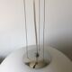 Suspension in matt white glass and stainless steel