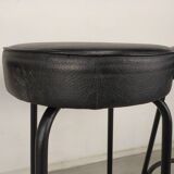 3 tabourets de bar noir vintage