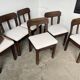 Set of 6 brutalist chairs from the 1940s