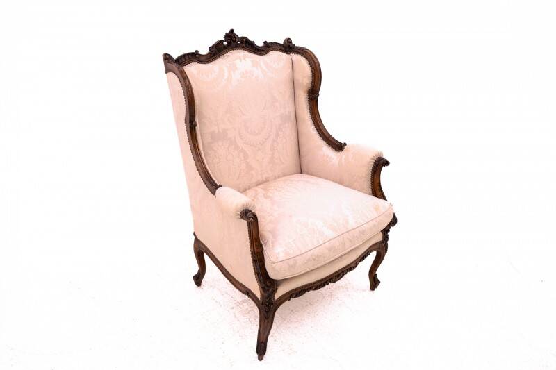 Wingback armchair, France, circa 1890.