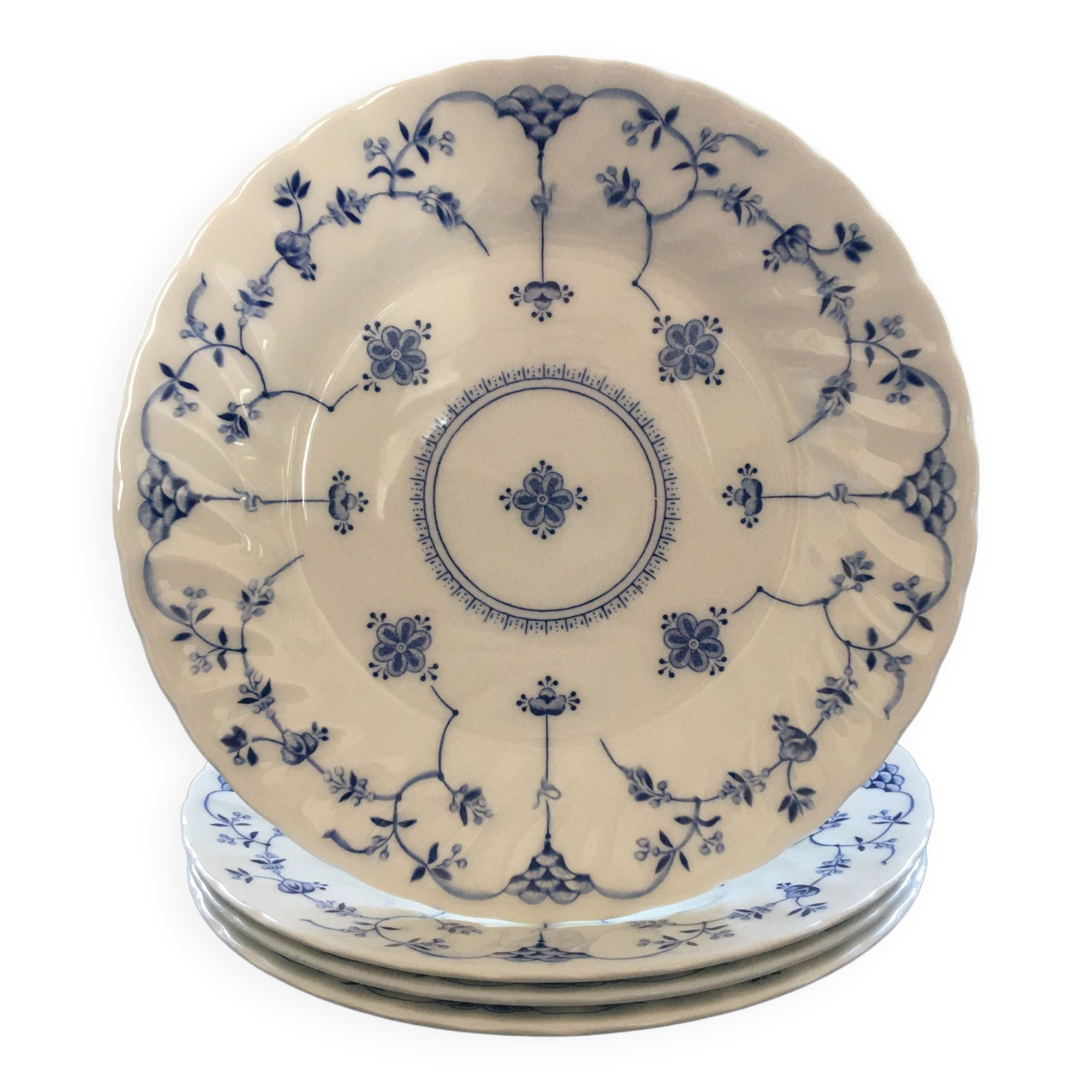 Lot de 4 assiettes en porcelaine anglaise
