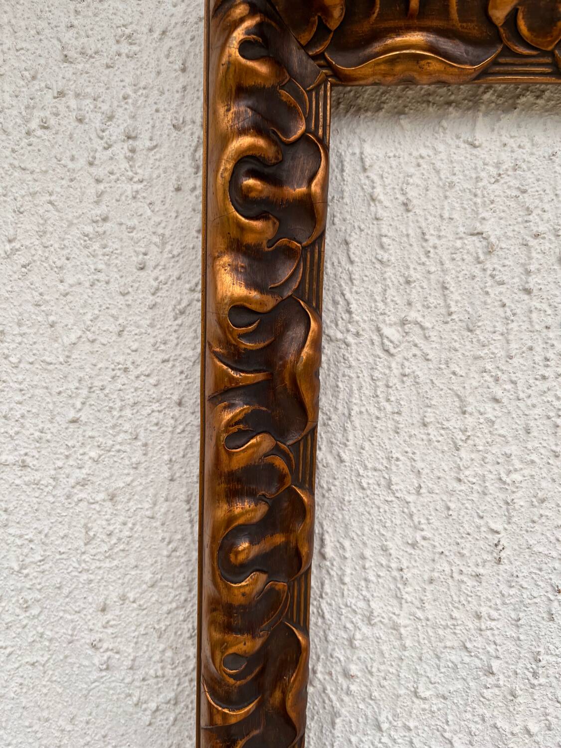 Gold colored wooden frame