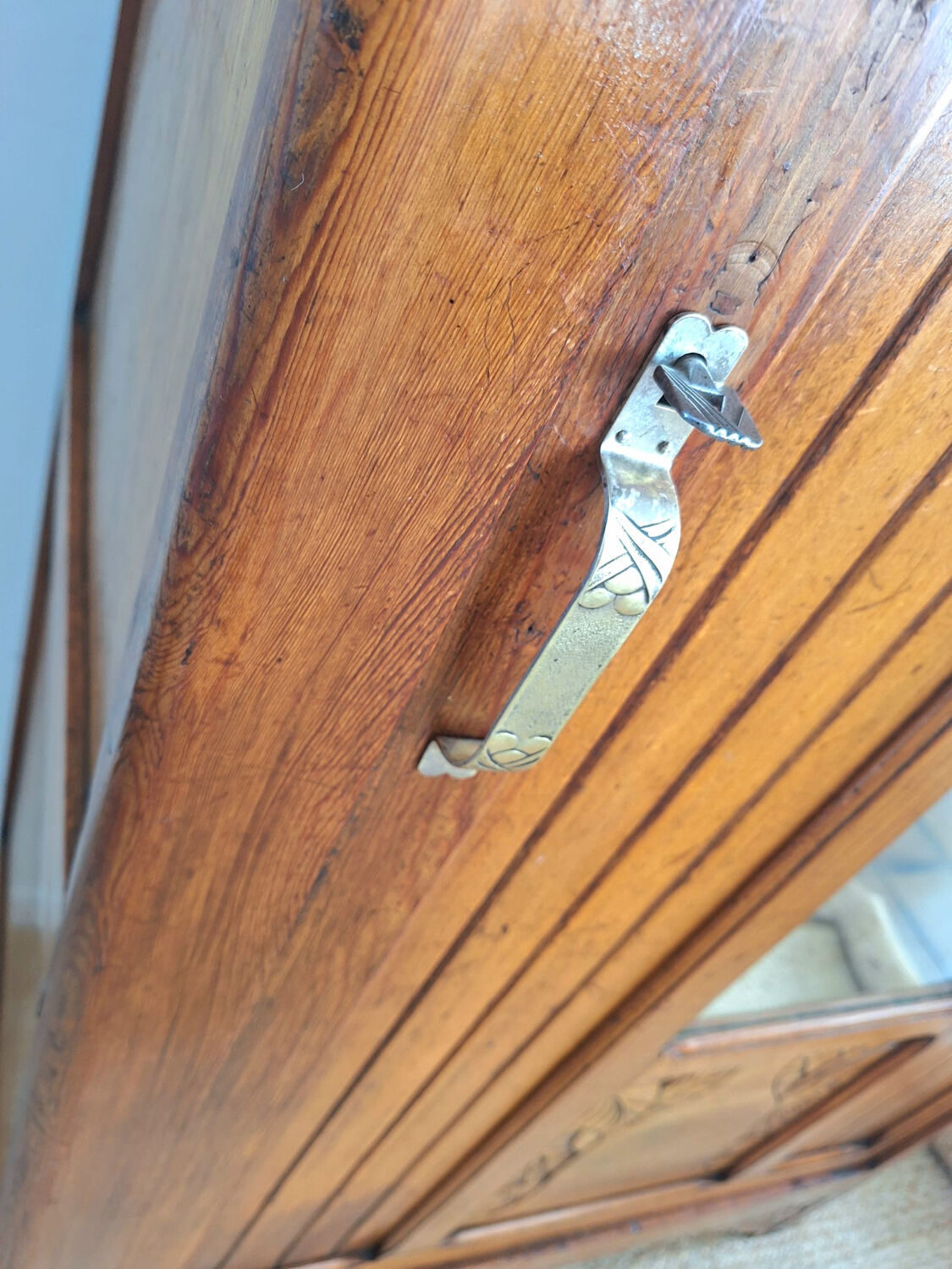 Art deco wardrobe, bonnetière, vintage furniture