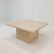 Italian travertine coffee table, 1980s