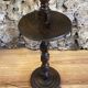 Side table floor lamp in Basque turned wood 50