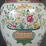 Porcelain Lamp by Samson, Famille Rose Style, 19th Century