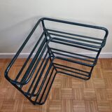 Welded tubular metal corner planter, three-storey, 70 cm