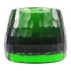 Mid-century modern vase, green glass, Poland, 1980s