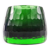Mid-century modern vase, green glass, Poland, 1980s