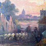Pendant of HST Paintings "Animated farmyard" Paul DEVILLERS (XIX-XX)