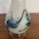 Vase type Murano blanche jaspé 