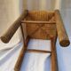 Tabouret paille et châtaigner