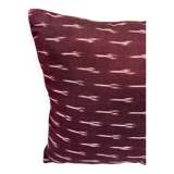 Indian blockprint cushion cover in burgundy cotton