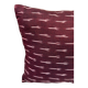 Indian blockprint cushion cover in burgundy cotton