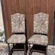 Colonial armchair in solid wood and weaving