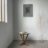 Oil chalk drawing flowers