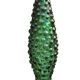 Grande bouteille verte Génie Empoli en verre bullé, Italie 1960s