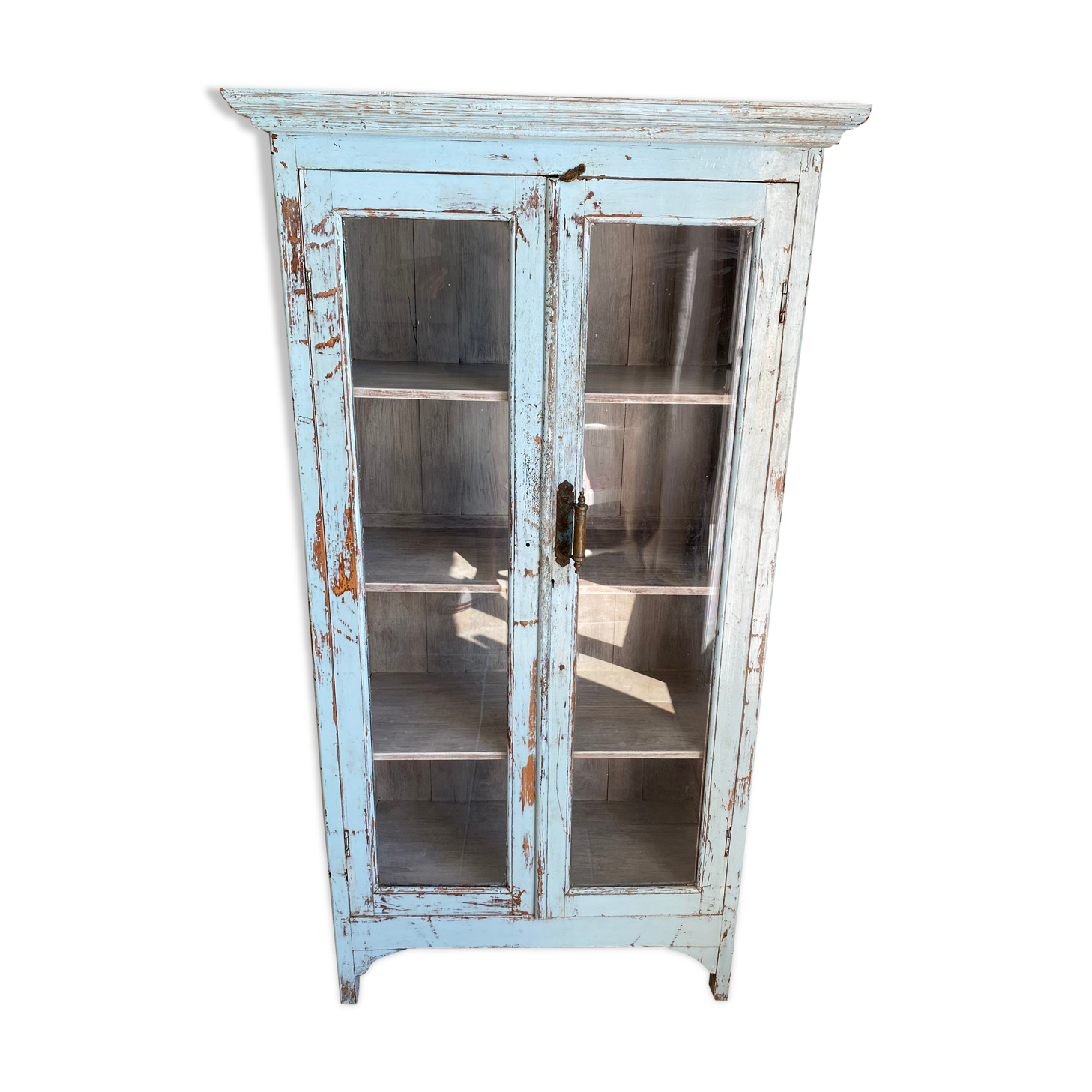 2-door painted glass window