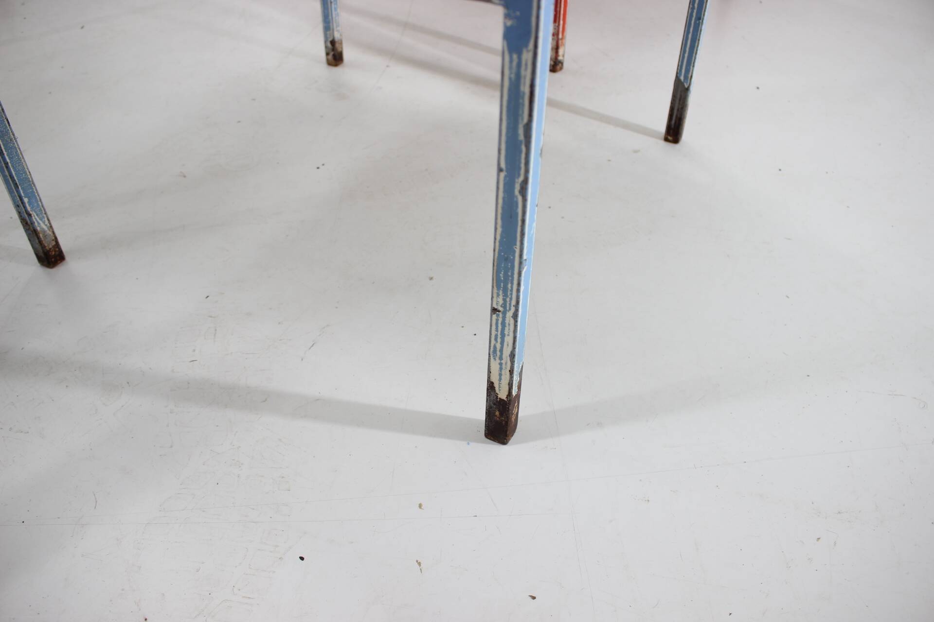 1960s Set of Eight Iron and Wood Armchairs/Dining Chairs,Czechoslovakia