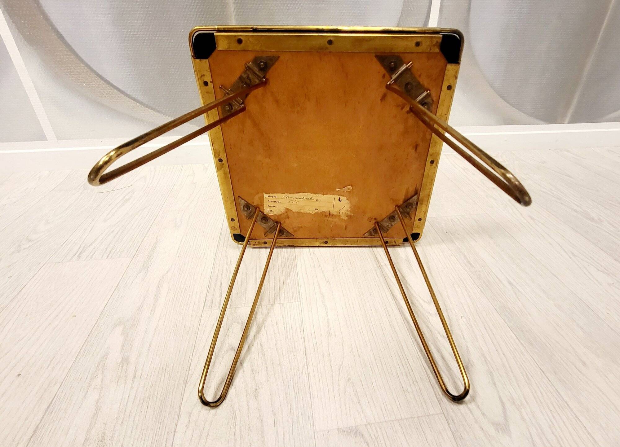 Vintage Coffee Table • Brass • Glass • 1950
