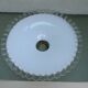 Suspension with serrated opaline lampshade