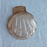 Porte savon en verre rose