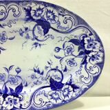 Creil and Montereau - Oval flat in faience model Flora