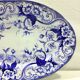 Creil and Montereau - Oval flat in faience model Flora
