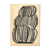 Dessin au pastel à l’huile original « Formes »