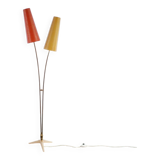 Vintage Stehlampe Cosack en fibre de verre Messing