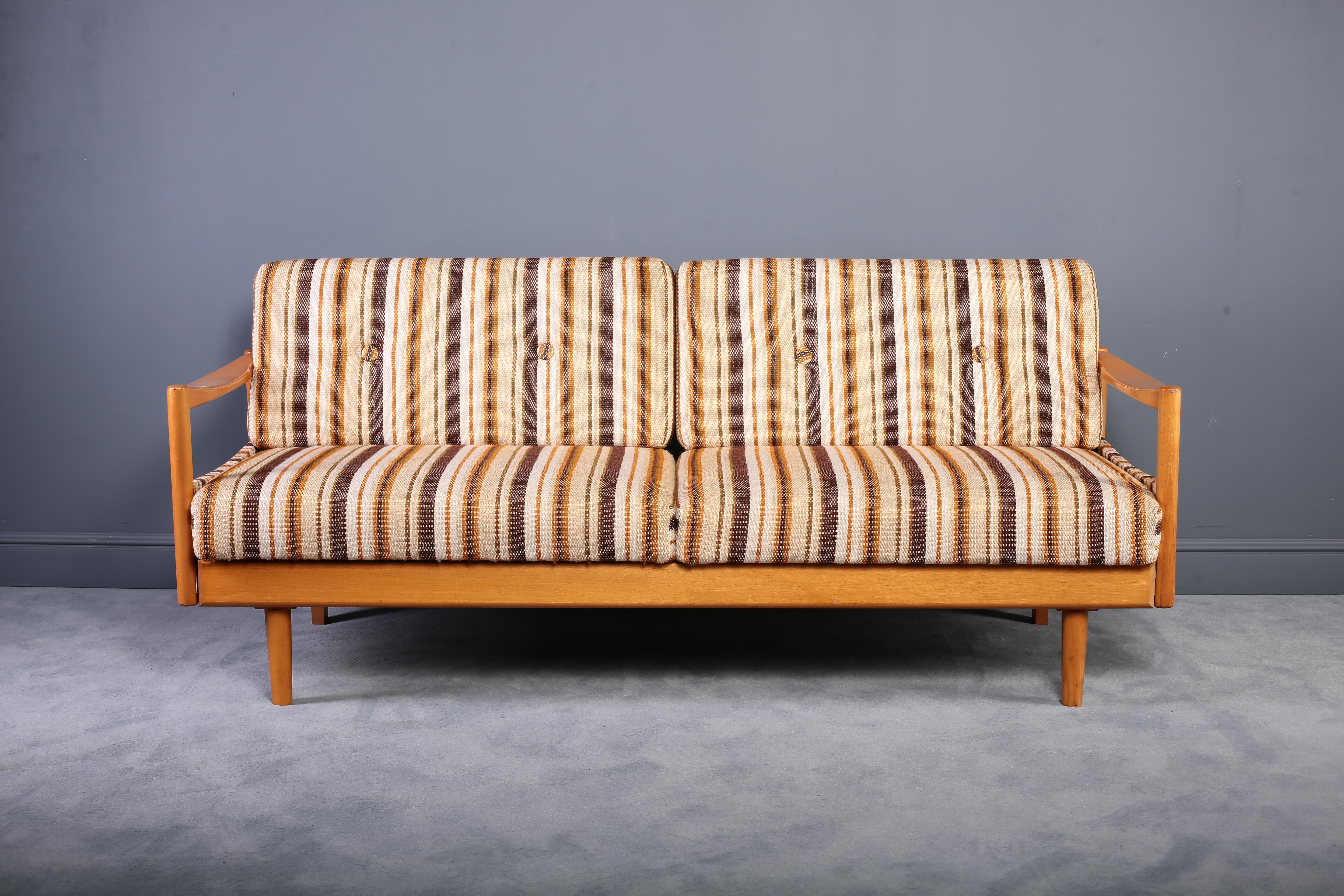 Oak wood butterfly daybed sofa 60s