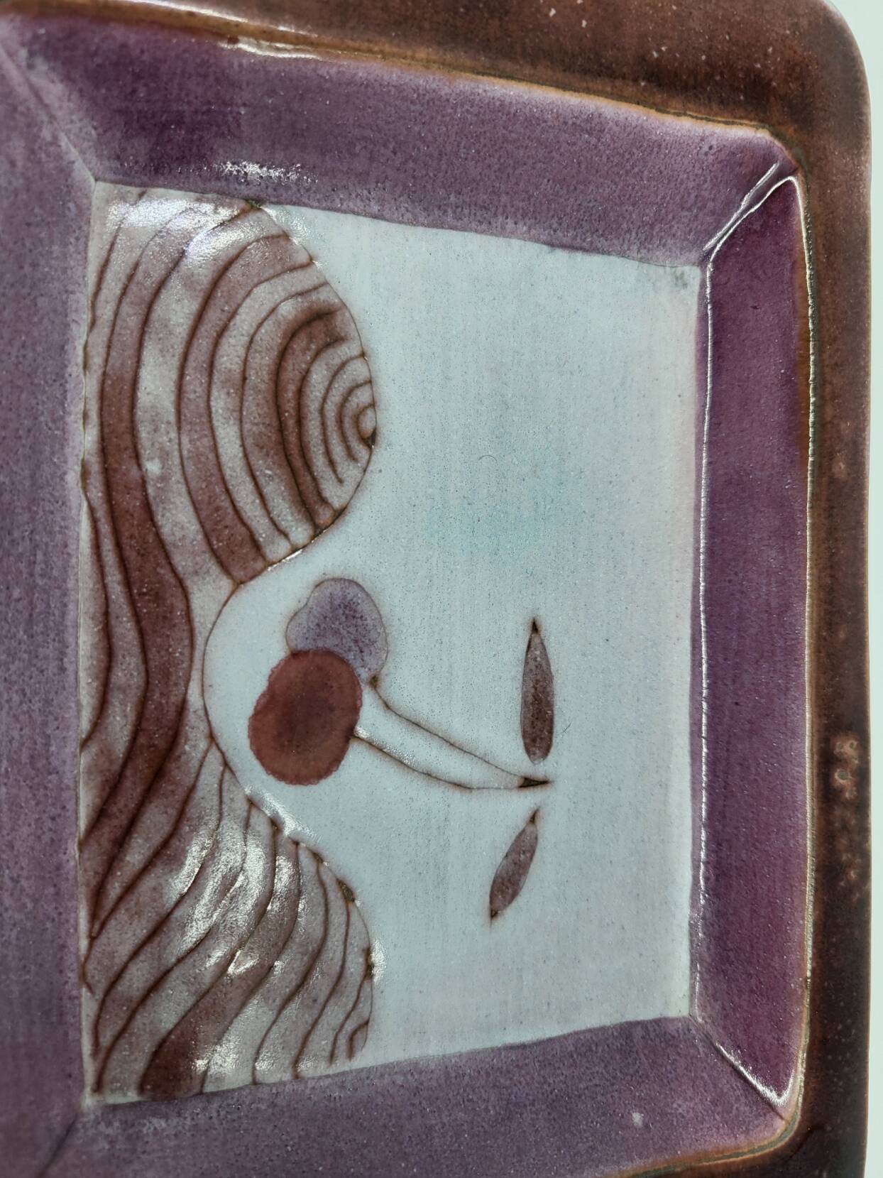 Pocket vase by Robert & Jean Cloutier in French ceramic, 1950s vintage.