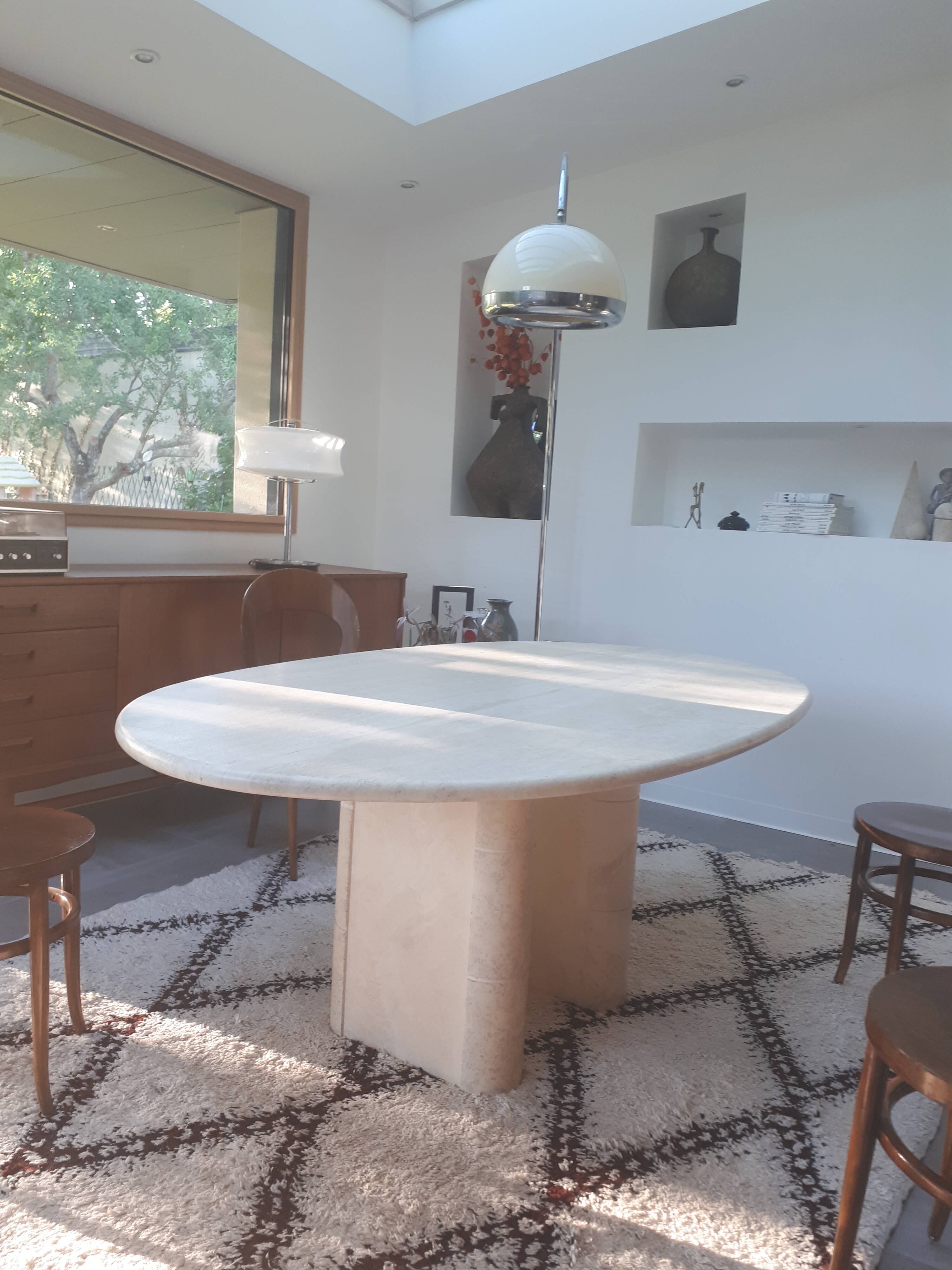 Roche Bobois travertine table