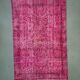 Turkish rug pink 300x200 cm, vintage overdyed tribal wool carpet large 2511