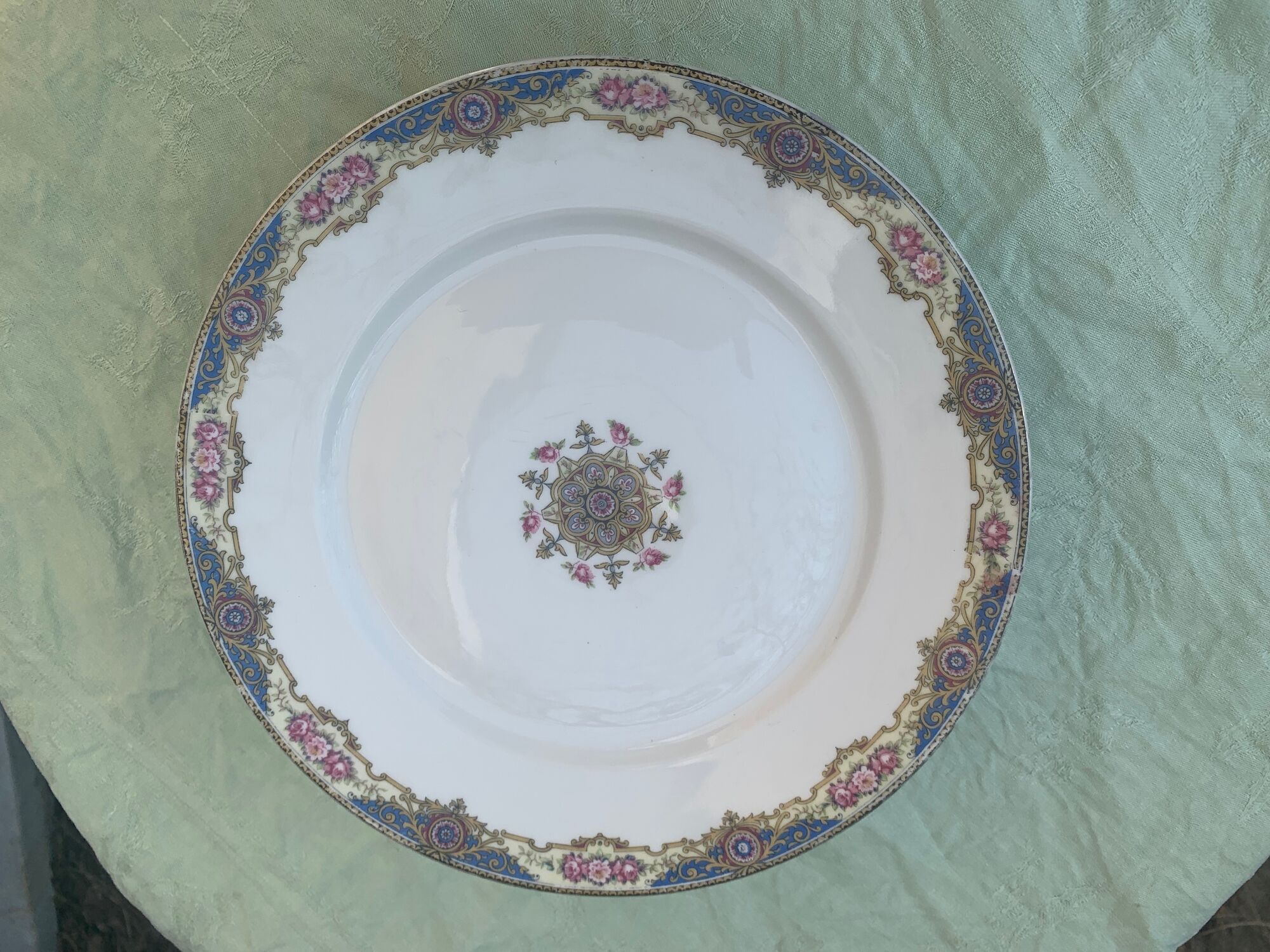Compotier, porcelain fruit cup signed F. Legrand & cie limoges France