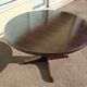 Round extendable wooden table - year 1960 - 110cm to 210cm