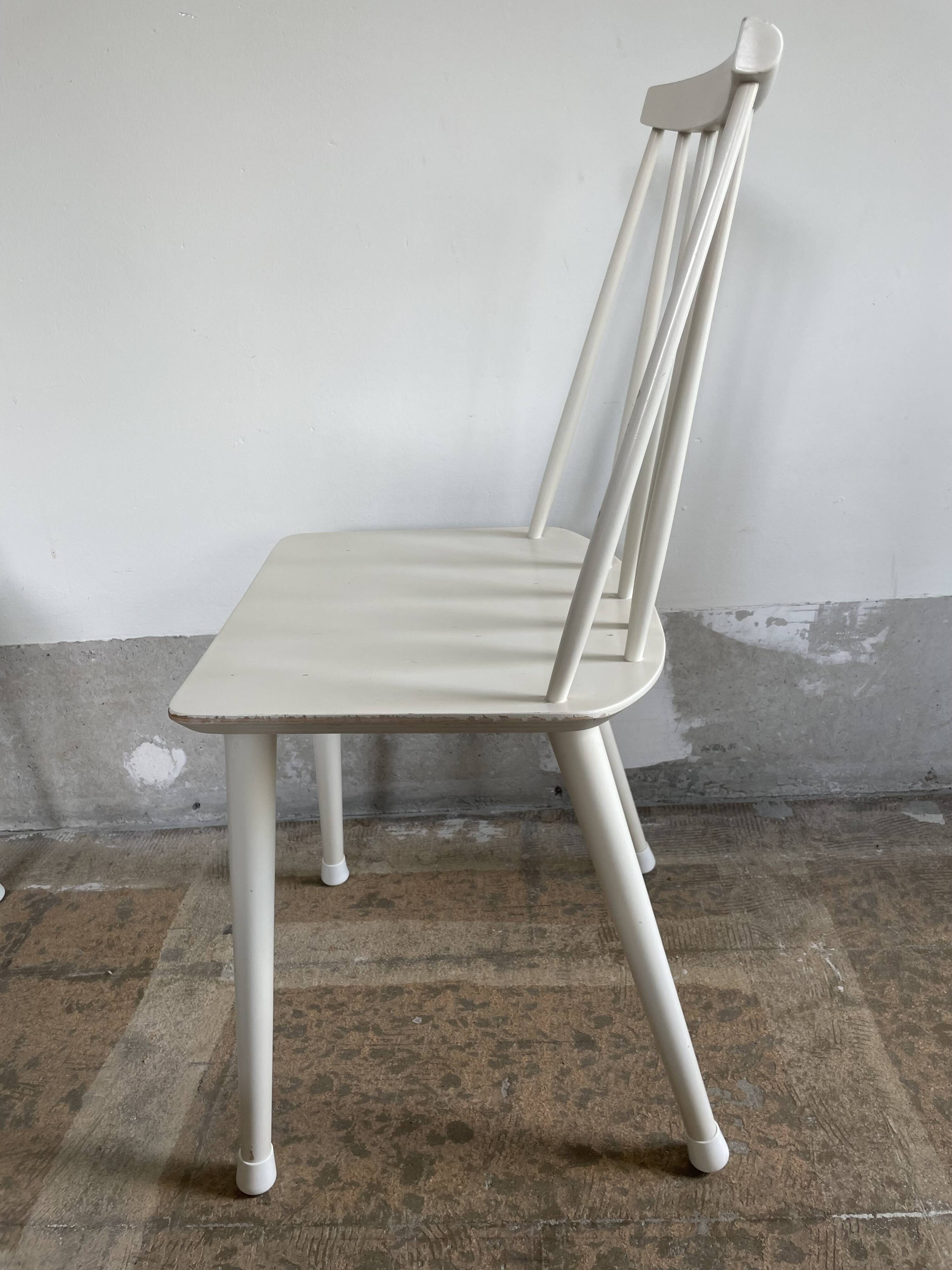 Two white, wooden Farstrup chairs, model 216